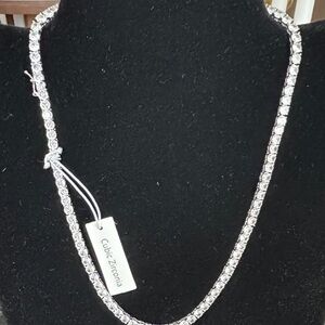 Silver plated Cubic Zirconia Necklace